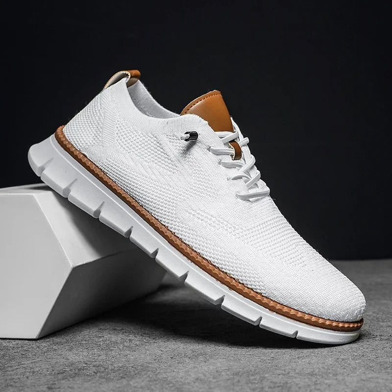 Strathmore | Mesh Knit Lace-Up Sneakers